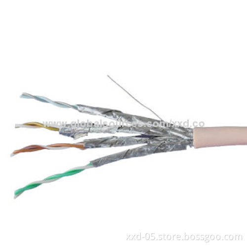 FTP Cat6A Network Cable Roll, 24AWG Solid Copper, Various Colors Available